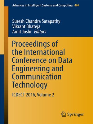 cover image of Proceedings of the International Conference on Data Engineering and Communication Technology